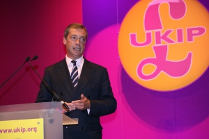 DANGER MAN: Nigel Farage has signalled UKIP's intention of upsetting the political applecart